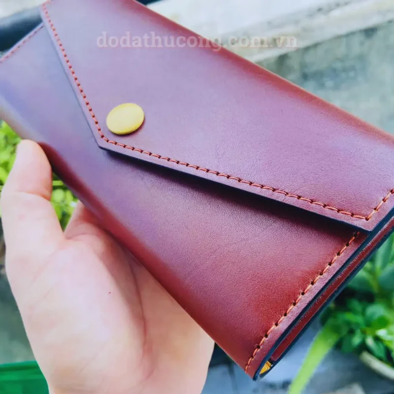 Ví dài nữ da bò thủ công
