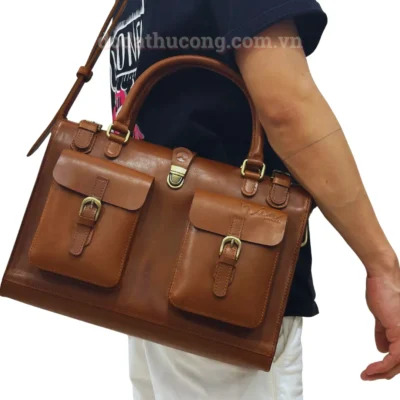 Túi da bò handmade phong cách cổ điển